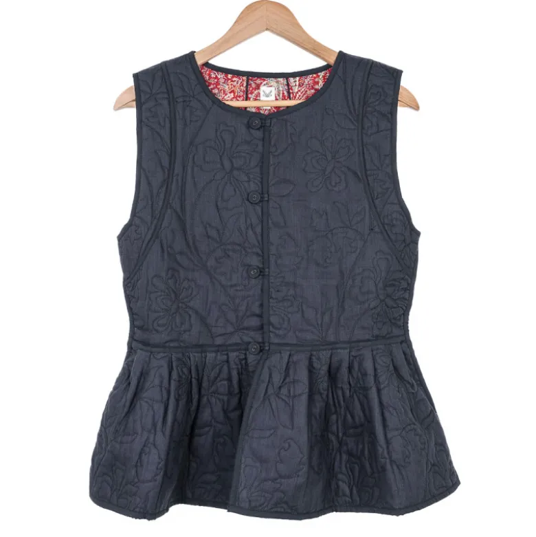 Veste sans manche réversible cachemire