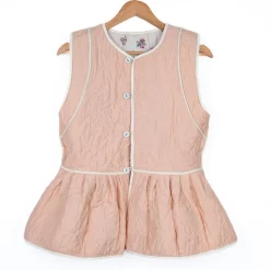 Veste sans manche réversible fleurie